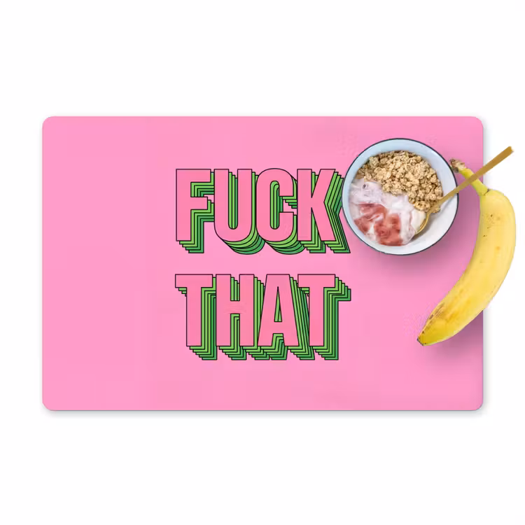 Placemat - 6 stuks - Tekst - Bold - Roze — 1