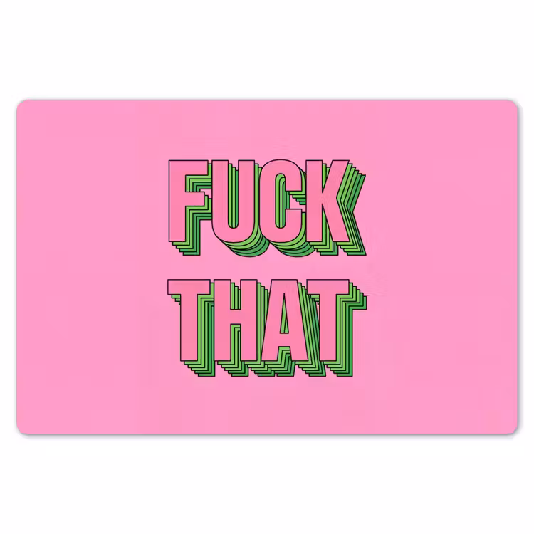 Placemat - 6 stuks - Tekst - Bold - Roze — 7