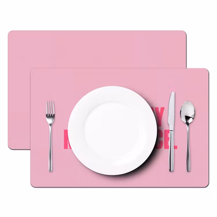 Placemat - 6 stuks - Tekst - Modern - Roze — 2