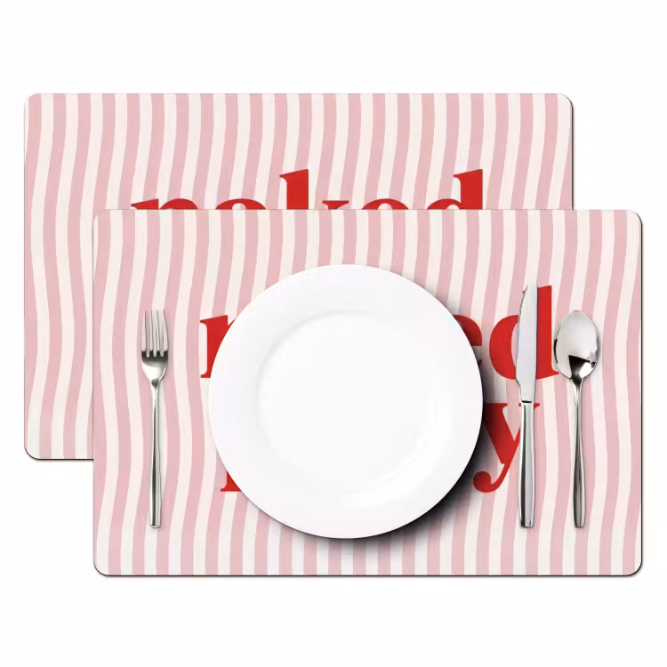 Placemat - 6 stuks - Tekst - Modern - Strepen — 2