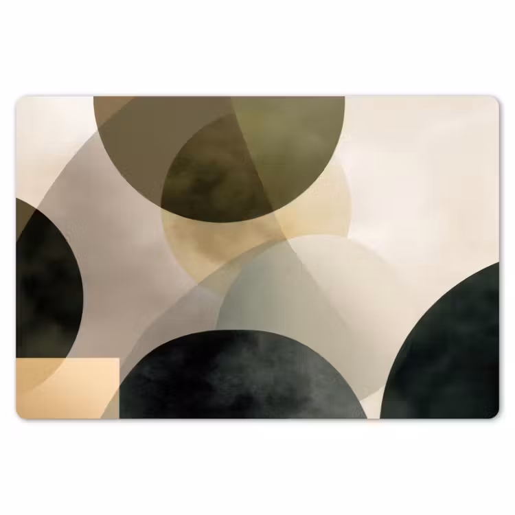 Placemat - 6 stuks - Vlakken - Abstract - Beige - Cirkels — 7