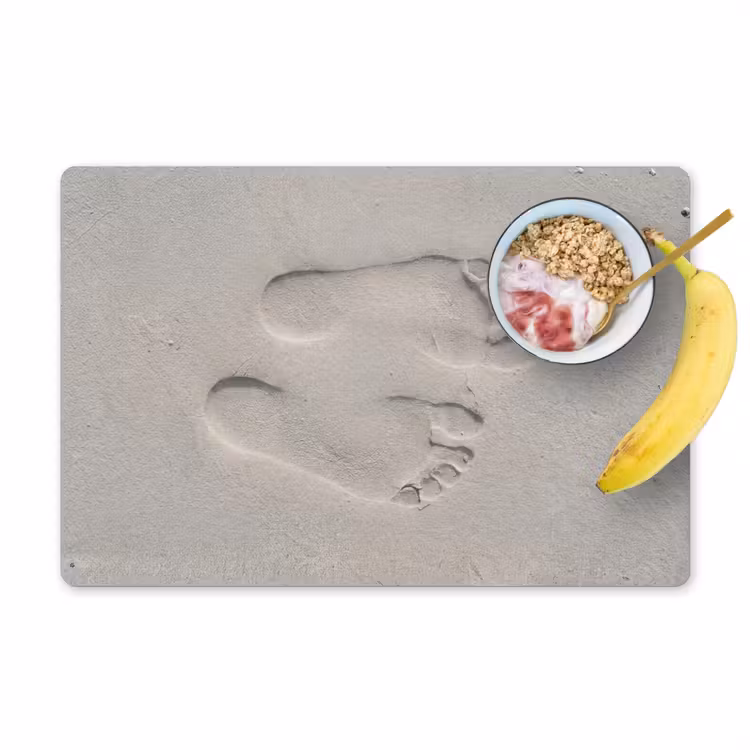 Placemat - 6 stuks - Voeten - Afdrukken - Zand — 1
