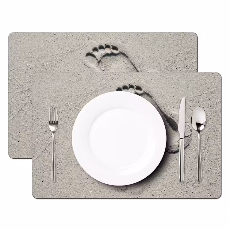 Placemat - 6 stuks - Voeten - Zand - Zee — 2
