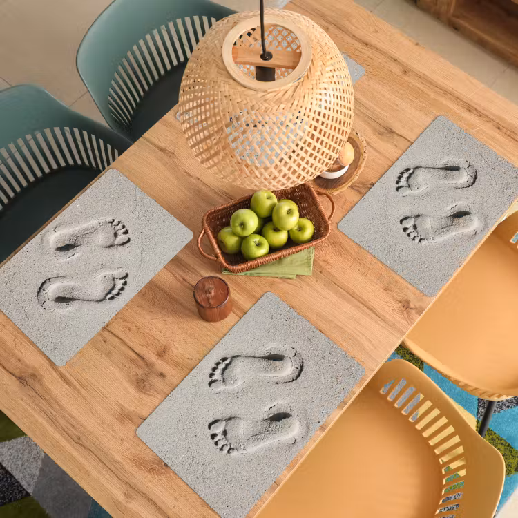 Placemat - 6 stuks - Voeten - Zand - Zee — 6