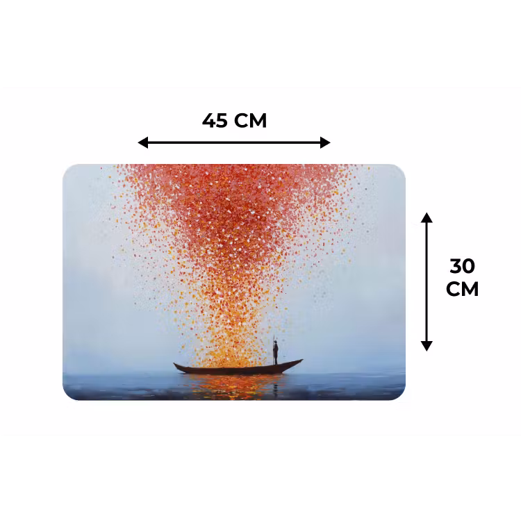 Placemat - 6 stuks - Wolk - Confetti - Boot - Wateroppervlakte — 3