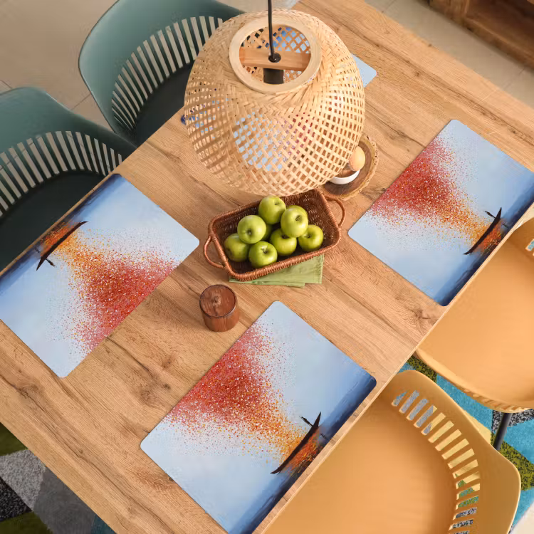 Placemat - 6 stuks - Wolk - Confetti - Boot - Wateroppervlakte — 6