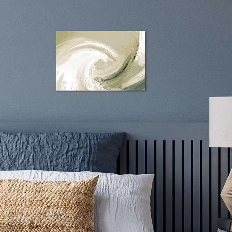Poster - Abstract - Penseelstreken - Golven - Groen — 3