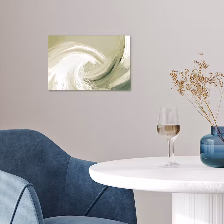 Poster - Abstract - Penseelstreken - Golven - Groen — 4
