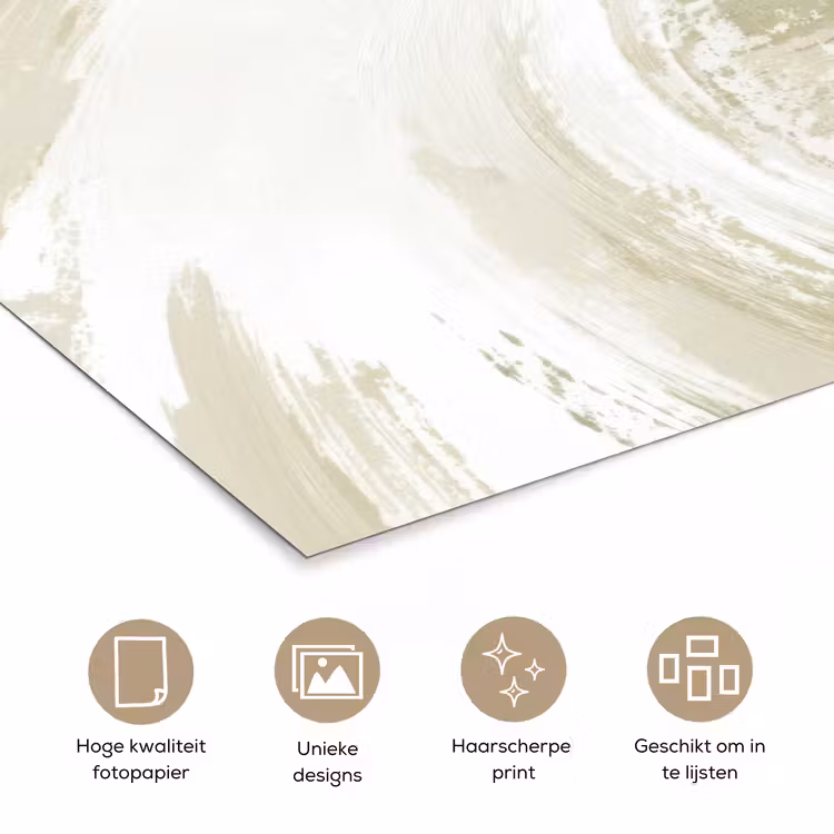 Poster - Abstract - Penseelstreken - Golven - Groen — 5