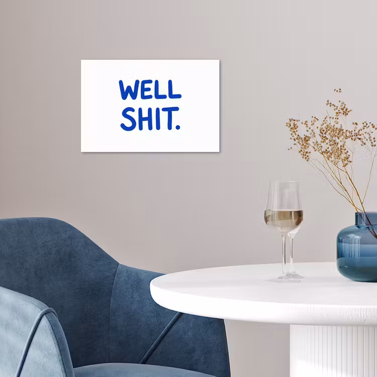 Poster - Blauw - Quote - Wit — 4