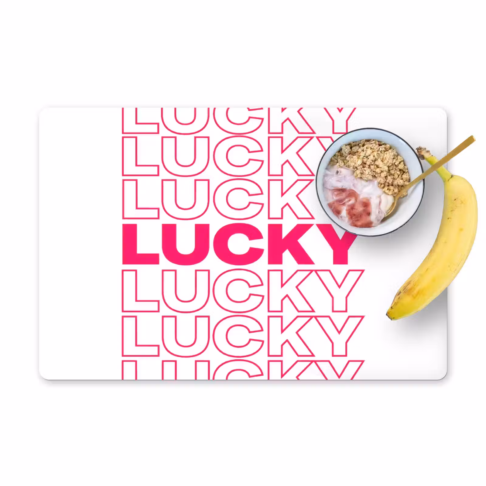 Placemat - 6 stuks - Lucky - Roze - Patroon — 1