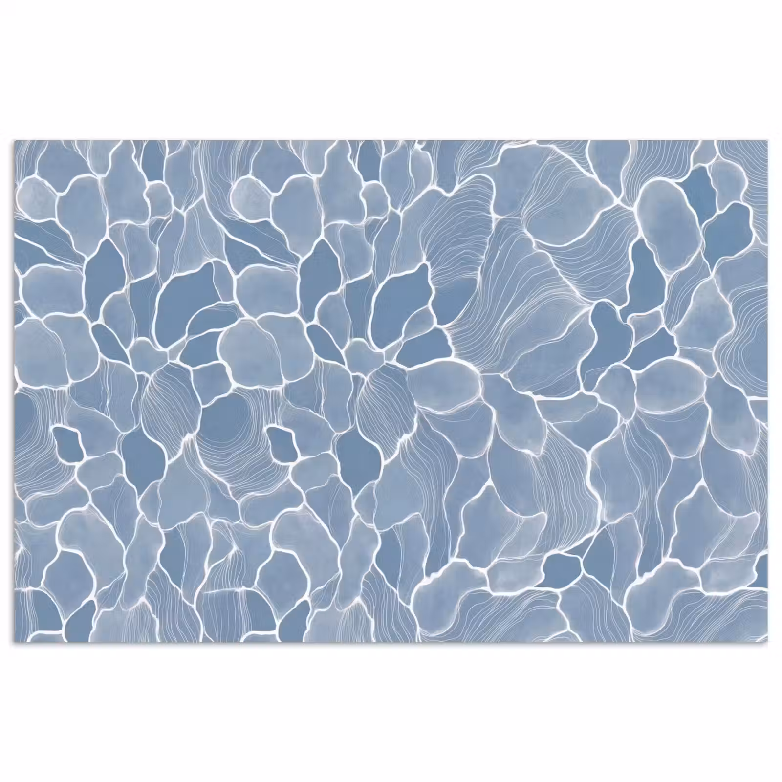 Poster - Abstract - Blauw - Bladeren — 1