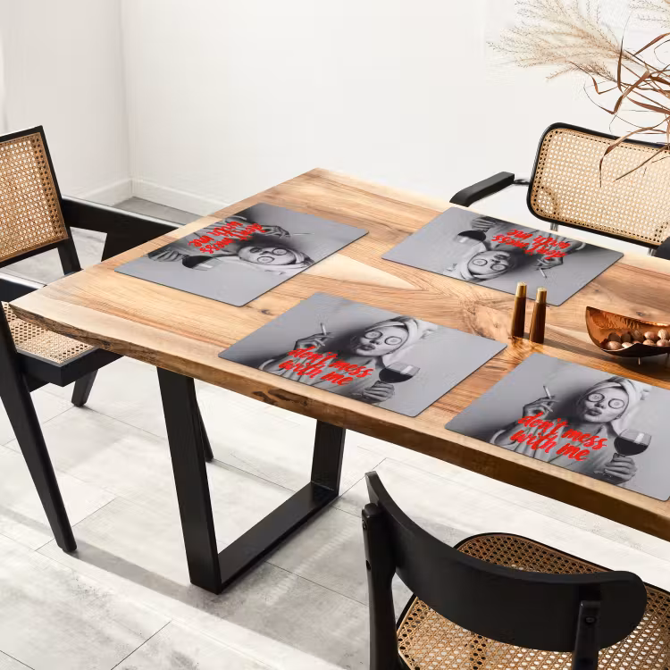 Placemat - 6 stuks - Don't mess with me - Wijn - Vrouw - Sigaret — 5