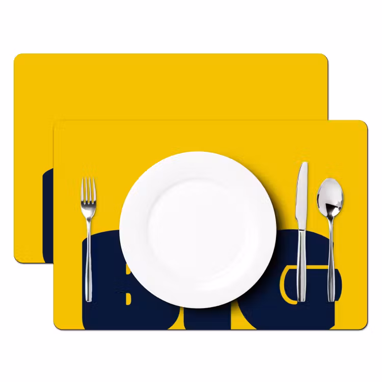 Placemat - 6 stuks - Geel - Think big - Grafisch — 2