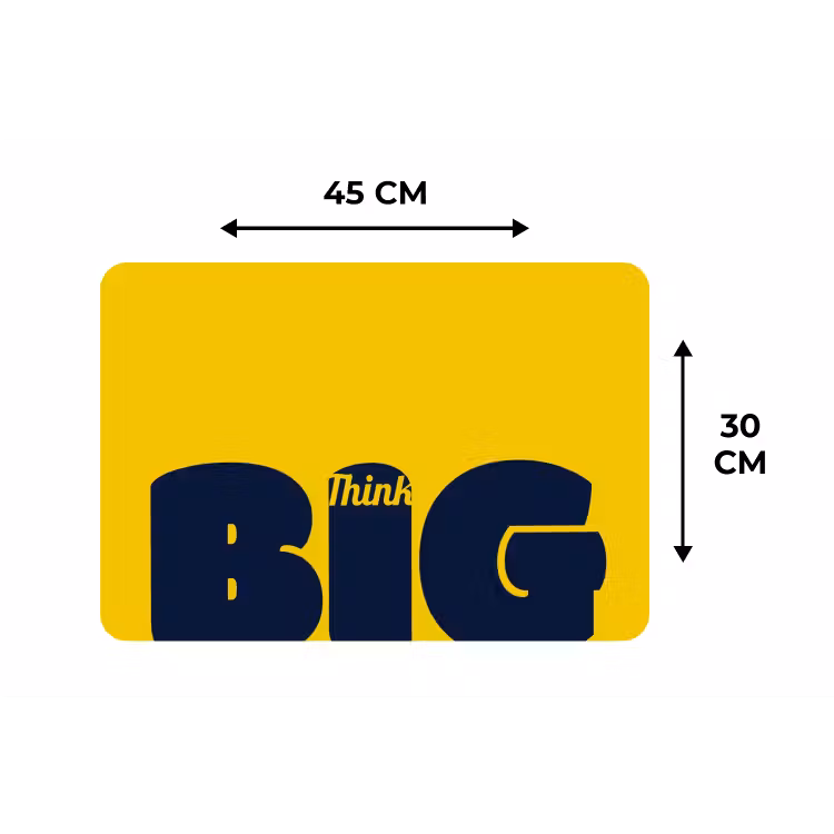 Placemat - 6 stuks - Geel - Think big - Grafisch — 3
