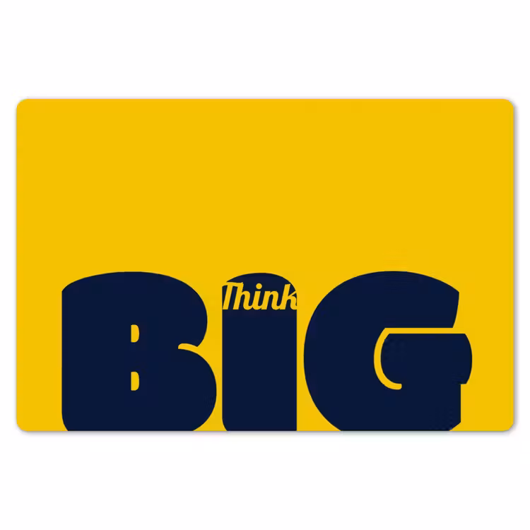 Placemat - 6 stuks - Geel - Think big - Grafisch — 7