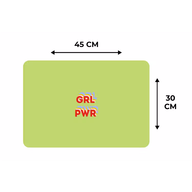 Placemat - 6 stuks - Grl pwr - Groen - Rood - 3D — 3