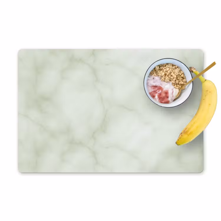 Placemat - 6 stuks - Groen - Marmer - Aders — 1