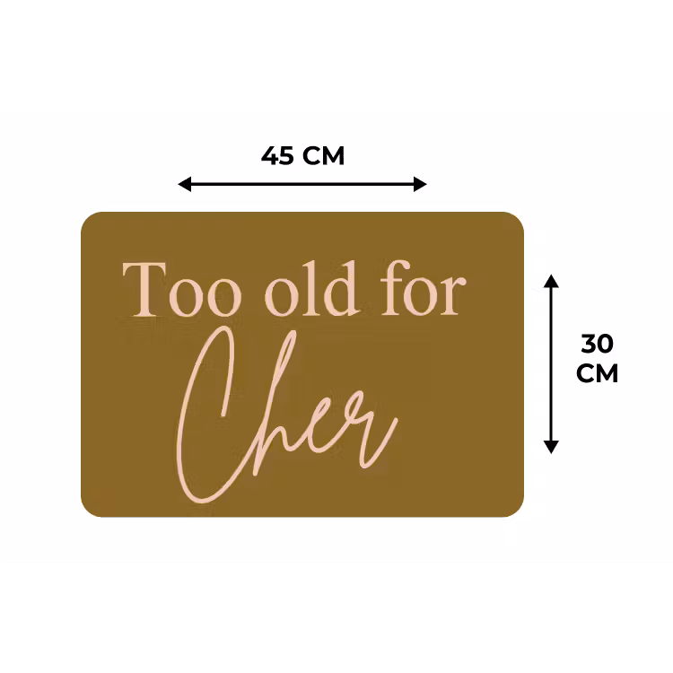 Placemat - 6 stuks - Groen - Too old for cher - Roze — 3
