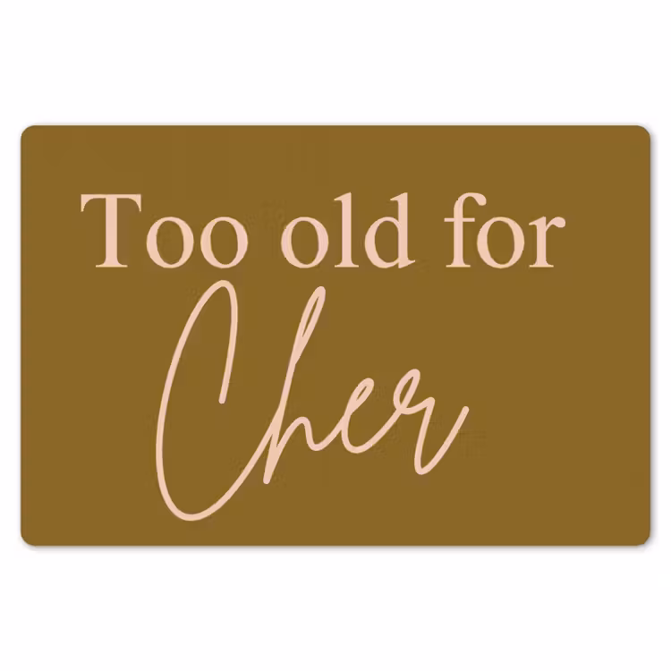Placemat - 6 stuks - Groen - Too old for cher - Roze — 7