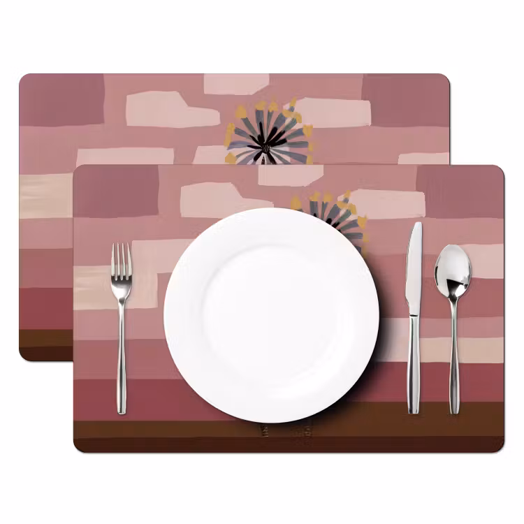 Placemat - 6 stuks - Illustratie - Bloemen - Vlakken - Abstract — 2