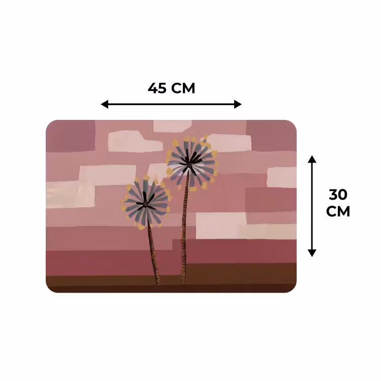 Placemat - 6 stuks - Illustratie - Bloemen - Vlakken - Abstract — 3
