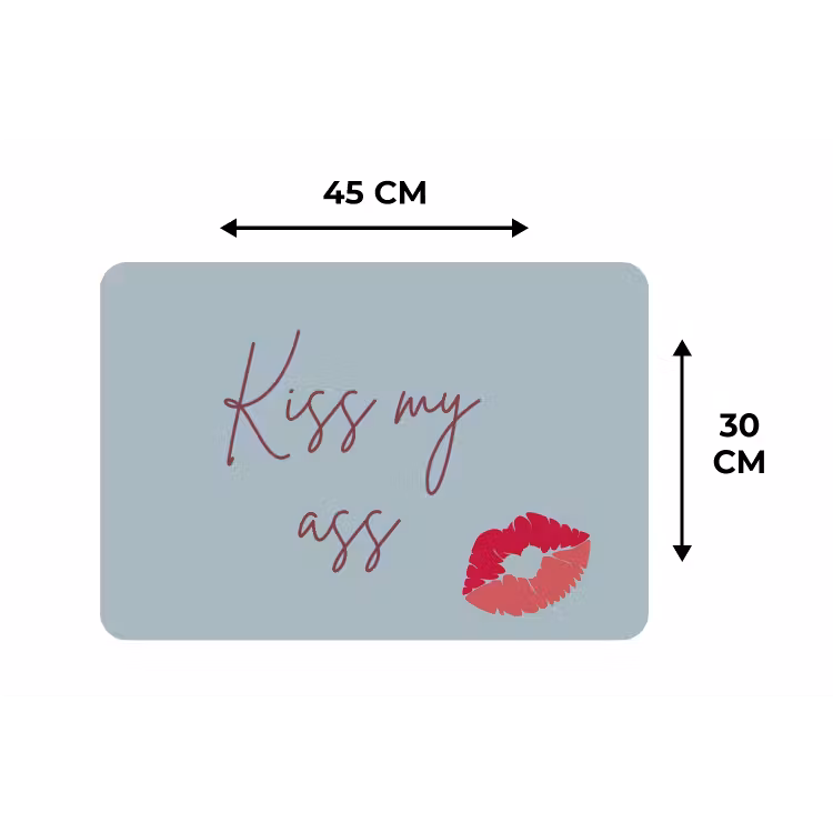 Placemat - 6 stuks - Kiss my ass - Lip - Blauw — 3