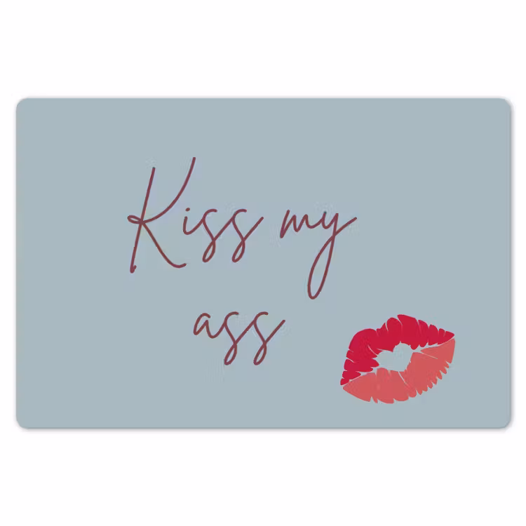 Placemat - 6 stuks - Kiss my ass - Lip - Blauw — 7