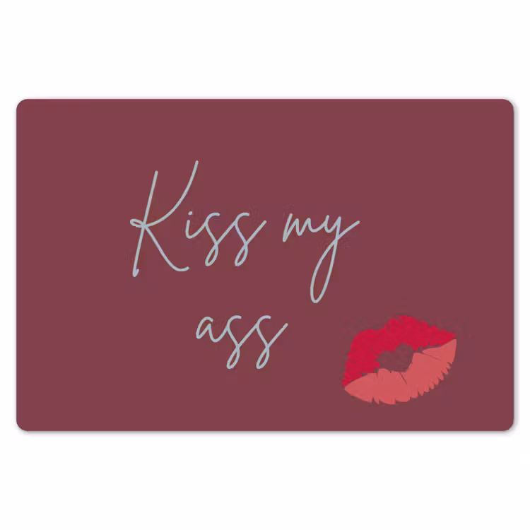 Placemat - 6 stuks - Kiss my ass - Lip - Bordeaux — 7