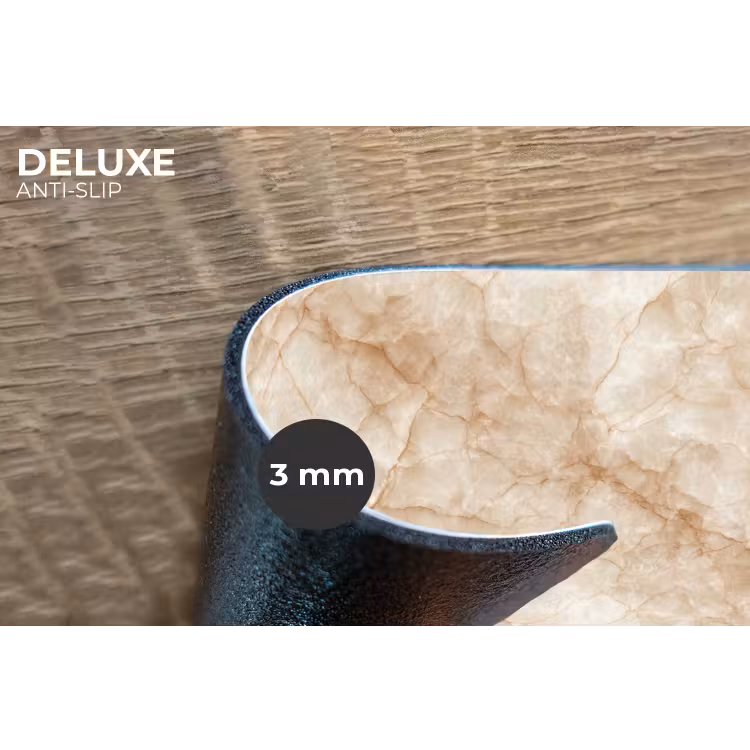 Placemat - 6 stuks - Kristalstructuur - Bruin - Marmer — 4
