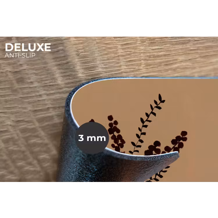 Placemat - 6 stuks - Minimalistisch - Vaas - Bloemen - Bruin — 4