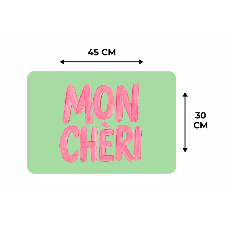 Placemat - 6 stuks - Mon cheri - Groen - Roze — 3