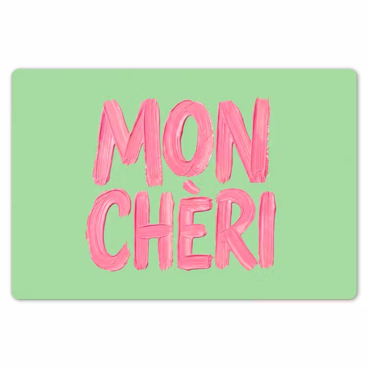 Placemat - 6 stuks - Mon cheri - Groen - Roze — 7