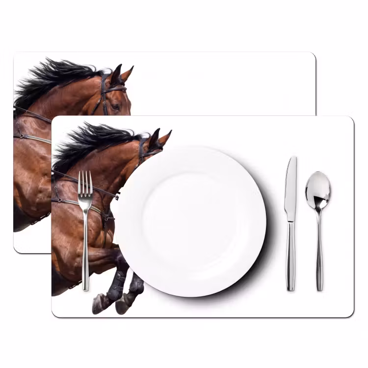 Placemat - 6 stuks - Paard - Springen - Modern — 2
