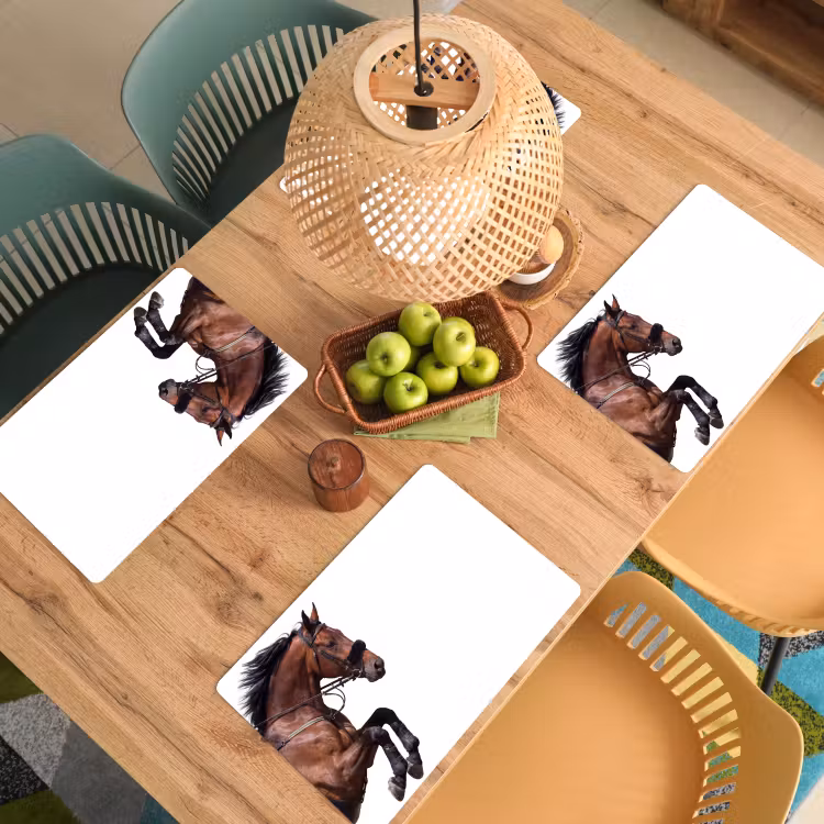 Placemat - 6 stuks - Paard - Springen - Modern — 6