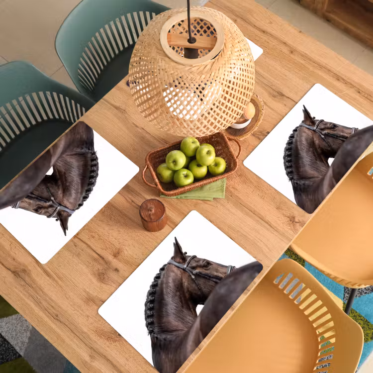 Placemat - 6 stuks - Portret - Paard - Elegant — 6