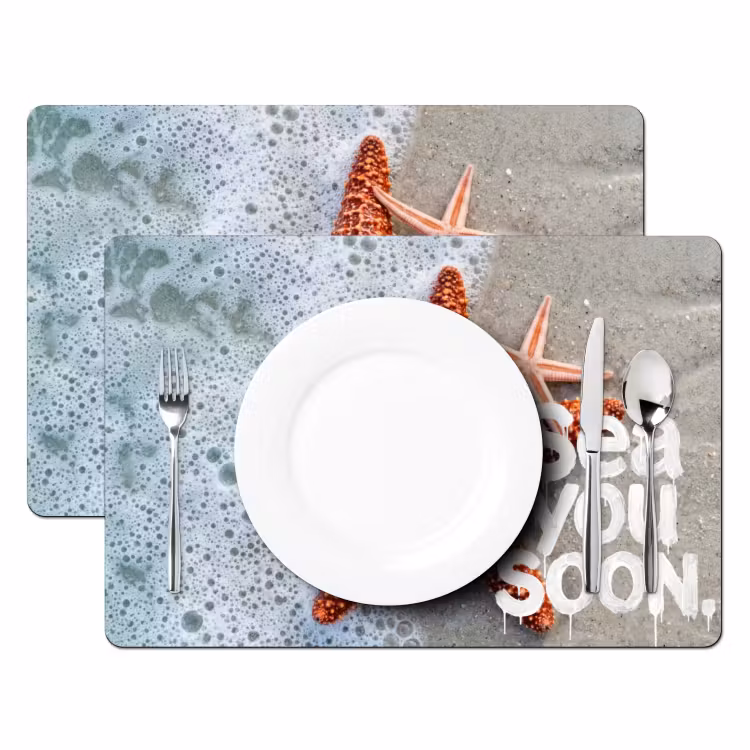 Placemat - 6 stuks - Sea you soon - Zeester - Zee — 2