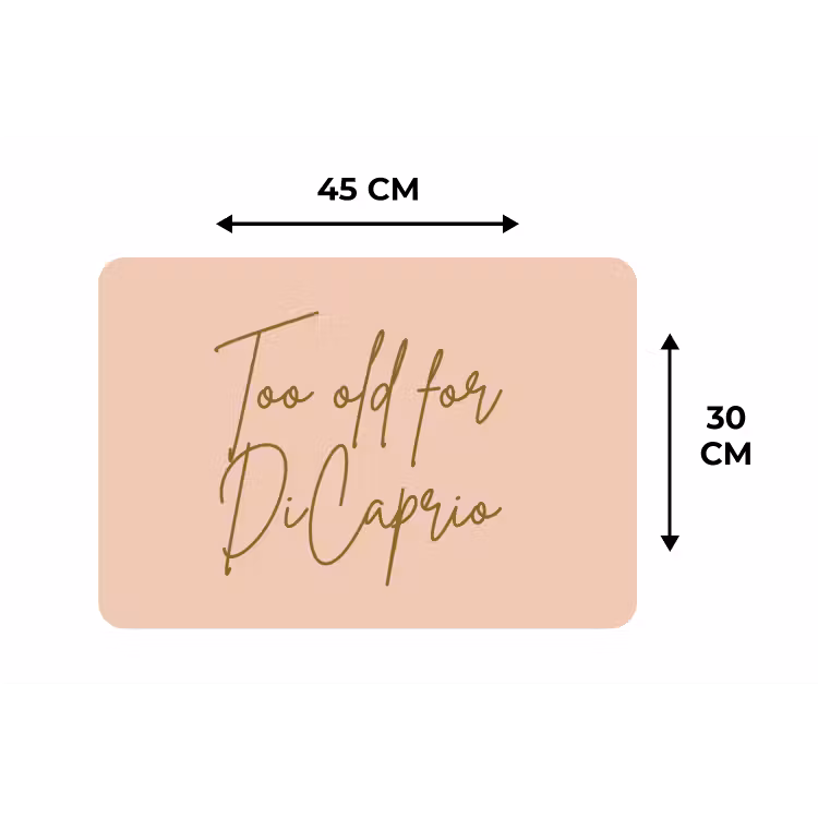 Placemat - 6 stuks - Too old for dicaprio - Roze - Groen — 3