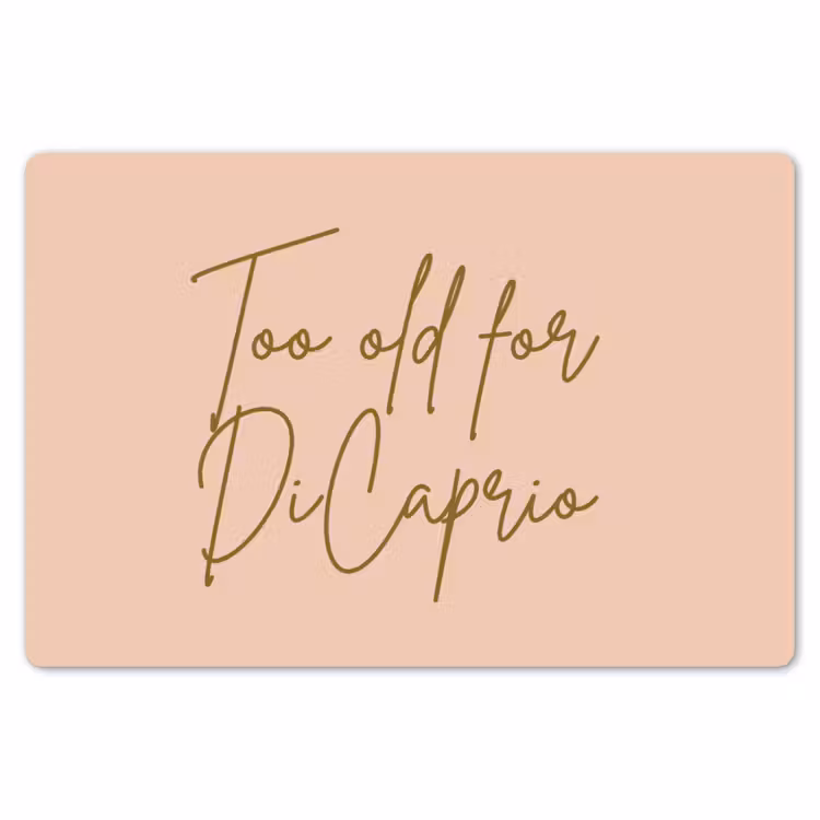 Placemat - 6 stuks - Too old for dicaprio - Roze - Groen — 7