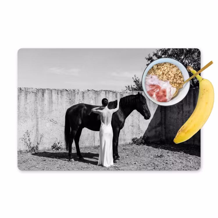 Placemat - 6 stuks - Vrouw - Paard - Artistiek — 1