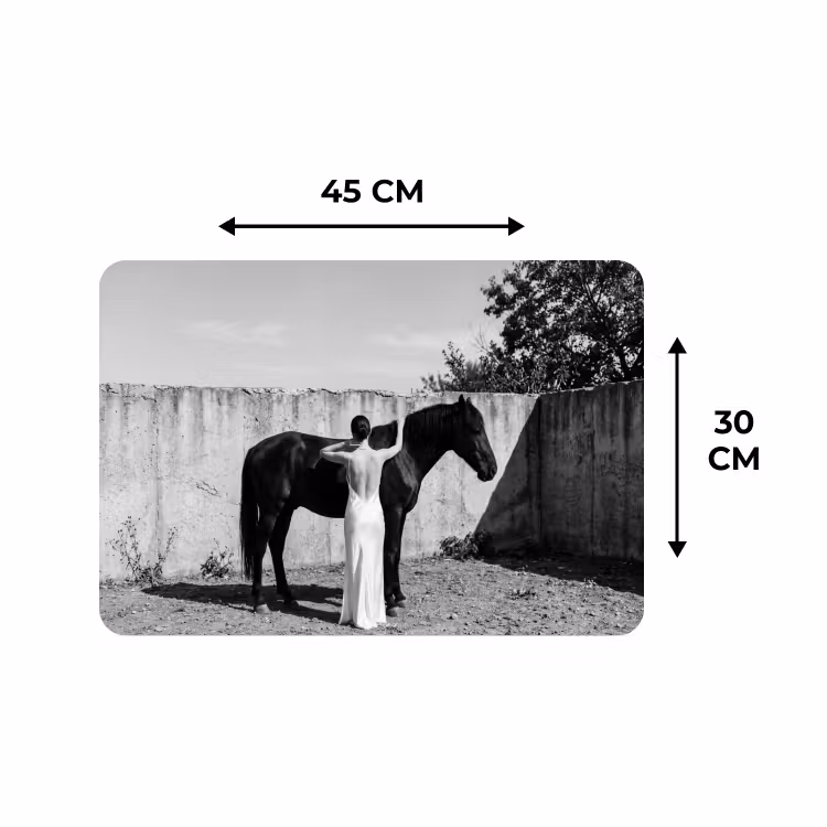 Placemat - 6 stuks - Vrouw - Paard - Artistiek — 3