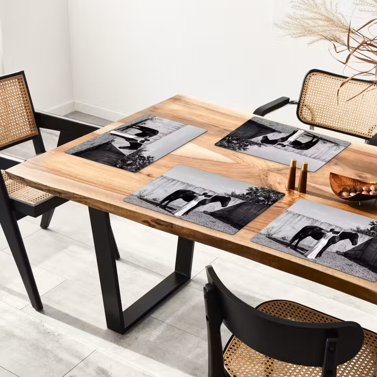 Placemat - 6 stuks - Vrouw - Paard - Artistiek — 5
