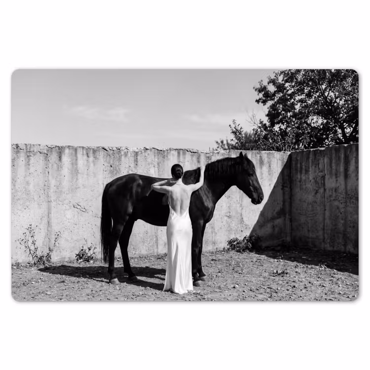 Placemat - 6 stuks - Vrouw - Paard - Artistiek — 7