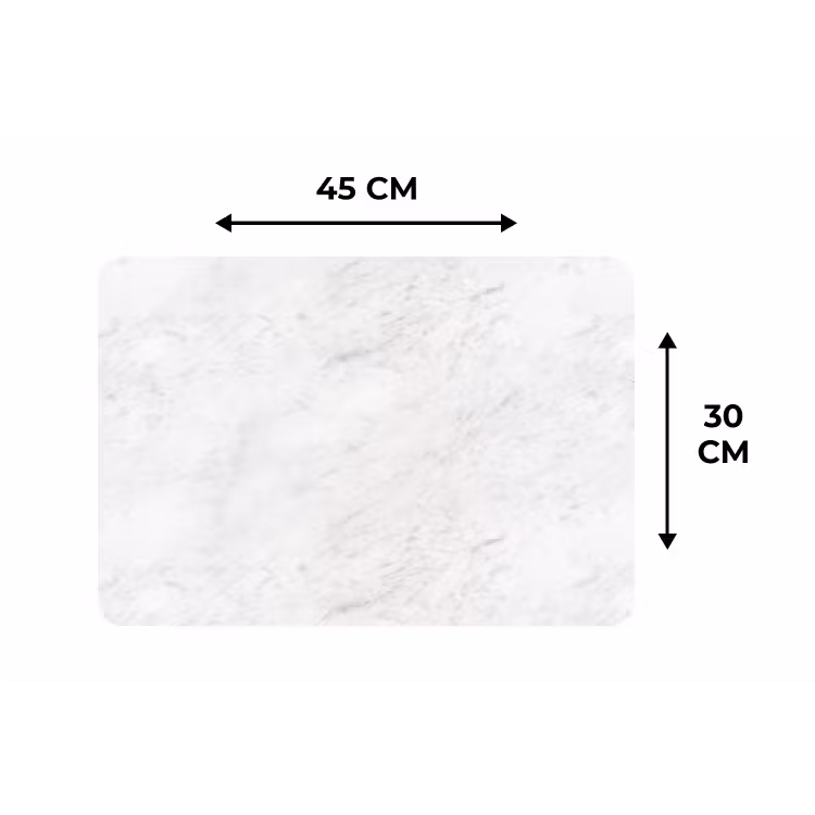 Placemat - 6 stuks - Wit - Marmer - Grijze aders — 3