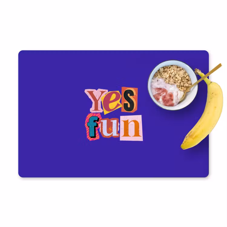 Placemat - 6 stuks - Yes fun - Kleurrijk - Collage-stijl — 1
