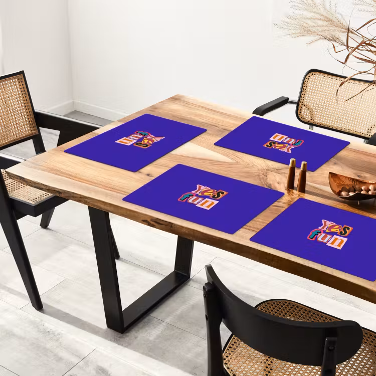 Placemat - 6 stuks - Yes fun - Kleurrijk - Collage-stijl — 5
