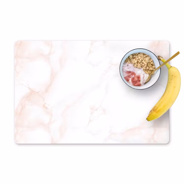 Placemat - 6 stuks - Zalmroze - Marmer - Aders — 1