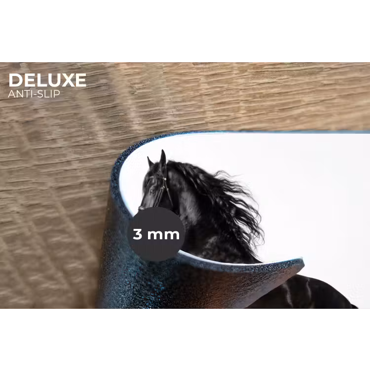 Placemat - 6 stuks - Zwart - Paard - Portret — 4