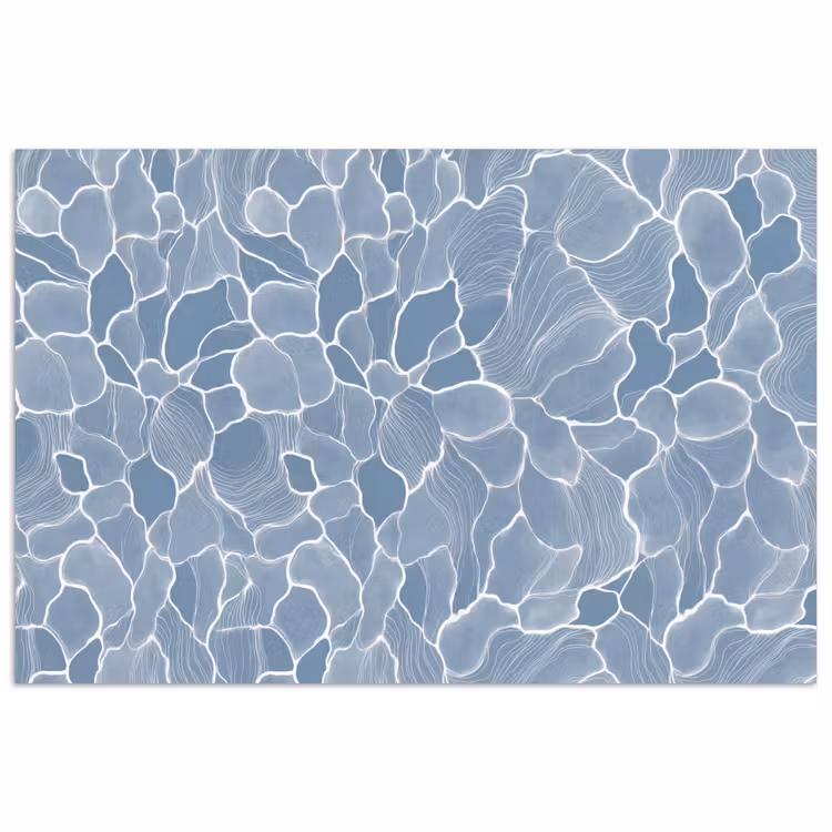 Poster - Abstract - Blauw - Bladeren — 1