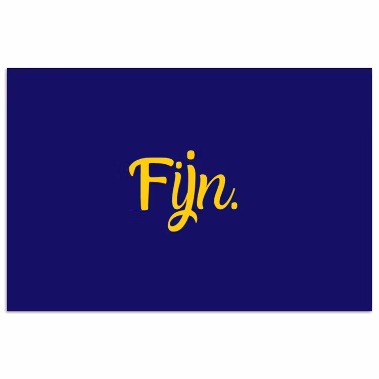 Poster - Blauw - Geel - Fijn — 1